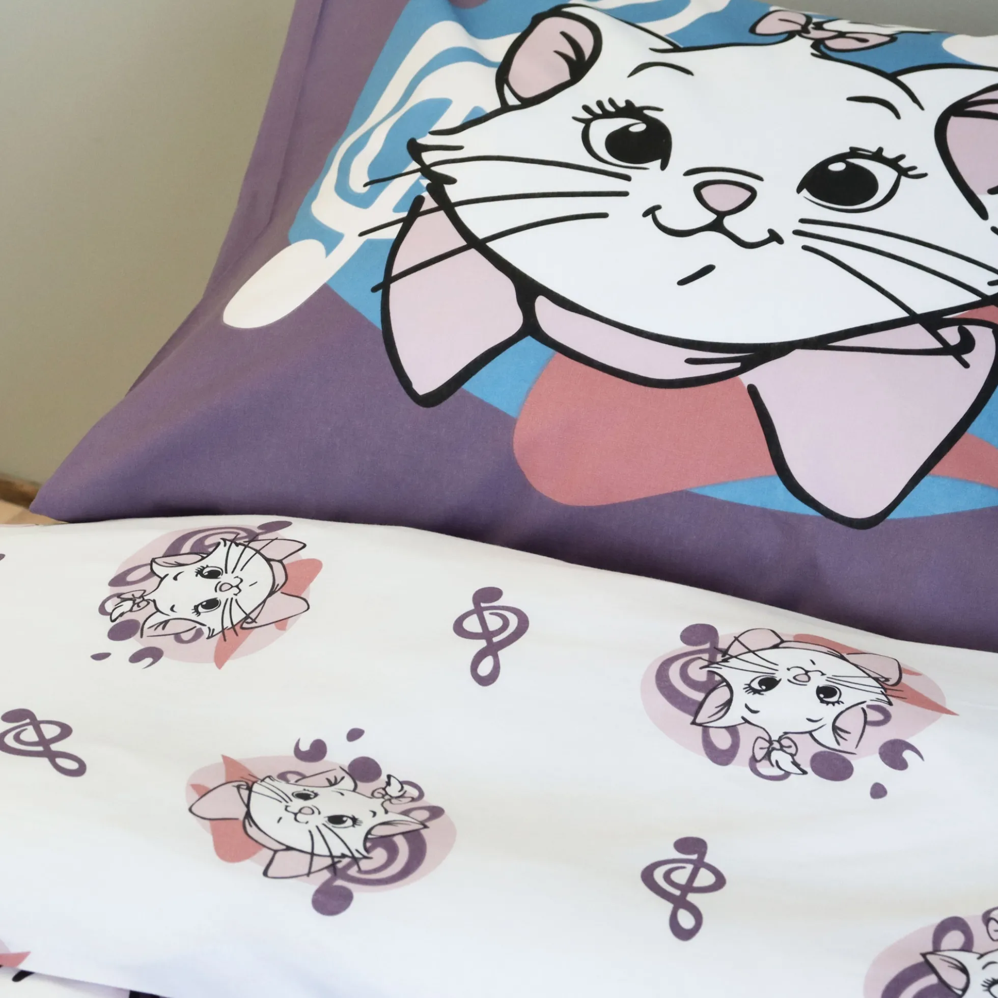 Aristocats sengetøj - 100% bomuld - Børnesengetøj 140x200 cm - Killingerne fra Aristocats