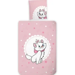 Aristocats sengetøj - 100% bomuld - Junior sengetøj 100x140 cm - Marie og prikker