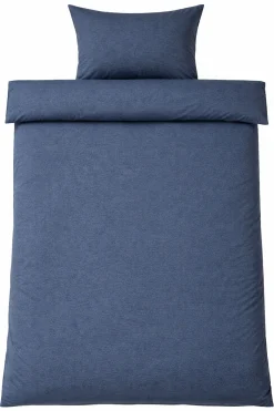 Baby sengetøj 70x100 cm - Bomulds flonel - Blue Melange