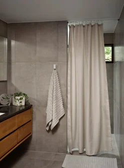 Badeforhæng - 180x200 cm - Zone Denmark Lux - Jacquardvævet Soft Grey