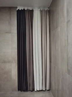 Badeforhæng - 180x200 cm - Zone Denmark Lux - Jacquardvævet Soft Grey