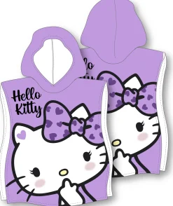 Badeponcho - Hello Kitty børneponcho - 50x115 cm - Let og hurtig tørrende poncho til børn