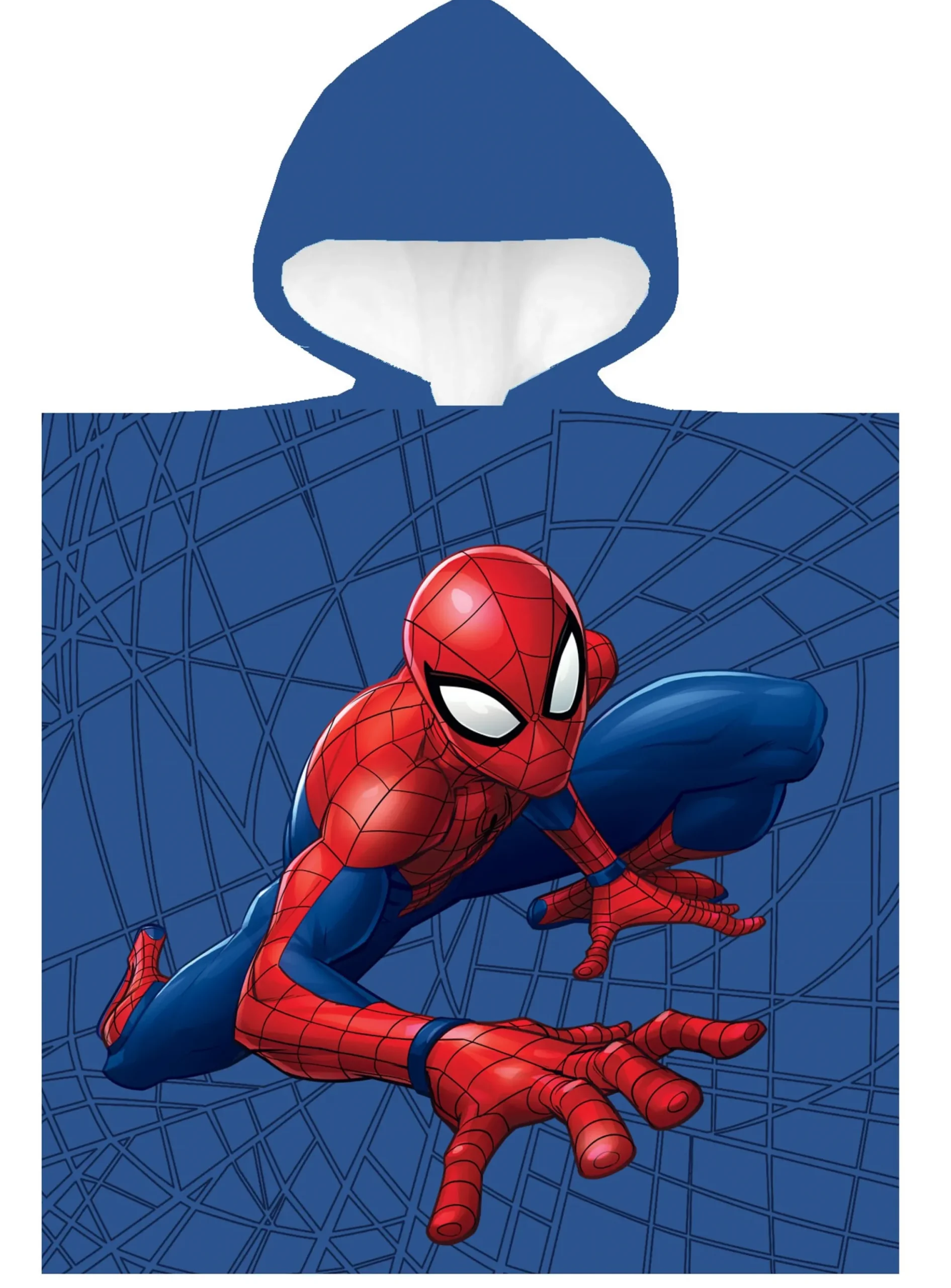 Badeponcho - Spiderman - 100% Bomulds børnehåndklæde - 50x100 cm -