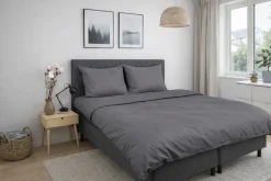 Bambus dobbelt sengetøj 200x220 cm - 100% bambus - Grå
