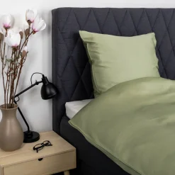 Bambus dobbelt sengetøj 200x200 cm - 100% bambus - Olivengrøn