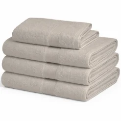 Bambus håndklæde - Gæstehåndklæde 40x60 cm - Bambus/bomuld - Sand