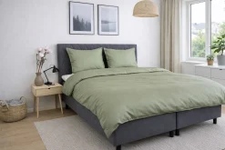 Bambus pudebetræk 60x63 cm - 100% bambus - Olivengrønt satinvævet