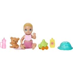 Barbie Babysitting Skipper legesæt - 30 cm dukke og 7 dele