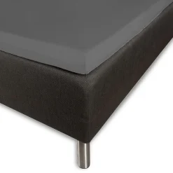 Blødt kuvertlagen 210x210 - 100% bomuldssatin - 8 cm i højden - Gråt lagen til topmadras - By Night satin lagen