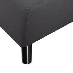 Blødt lagen 90x210 cm - Faconlagen i 100% bomuldssatin - Antracit gråt boxlagen til madras - Borås Cotton Cloud satin lagen