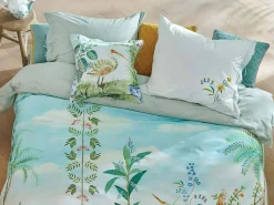 Blomstret sengetøj - 140x200 cm - Jolie white - Sengesæt med 2 i 1 design - 100% bomuld - Pip Studio sengetøj