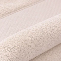 Bomulds håndklæde - 100% bomuld - Badehåndklæde 70x140 cm - Diamant - Creme
