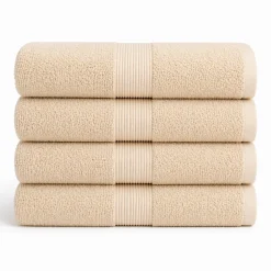 Bomulds håndklæde - 100% bomuld - Badelagen 100x150 cm - Magnolia - Creme