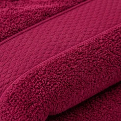Bomulds håndklæde - 100% bomuld - 50x100 cm - Diamant - Aubergine