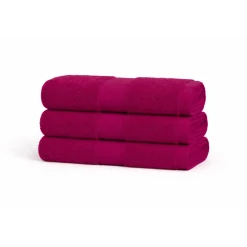 Bomulds håndklæde - 100% bomuld - 50x100 cm - Diamant - Aubergine