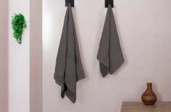 Bomulds håndklæde - 100% bomuld - 50x100 cm - Grå