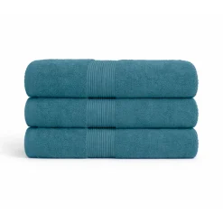 Bomulds håndklæde - 100% bomuld - 50x100 cm - Turkis