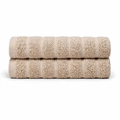 Bomulds håndklæder - 100% kæmmet bomuld - Gæstehåndklæder 30x50 cm - 2-pak - Sand