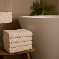 Bomulds håndklæder - 100% kæmmet bomuld - Badehåndklæder 70x140 cm - 2-pak - Sand