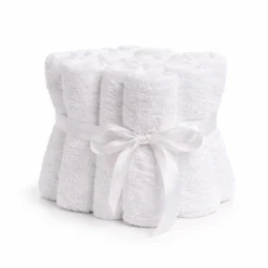 Bomulds vaskeklude - 100% bomuld - 30x30 cm - 10-pak - Hvid