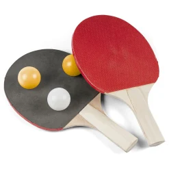 Bordtennissæt med 2 bat og 3 bolde - begyndersæt til spil og træning