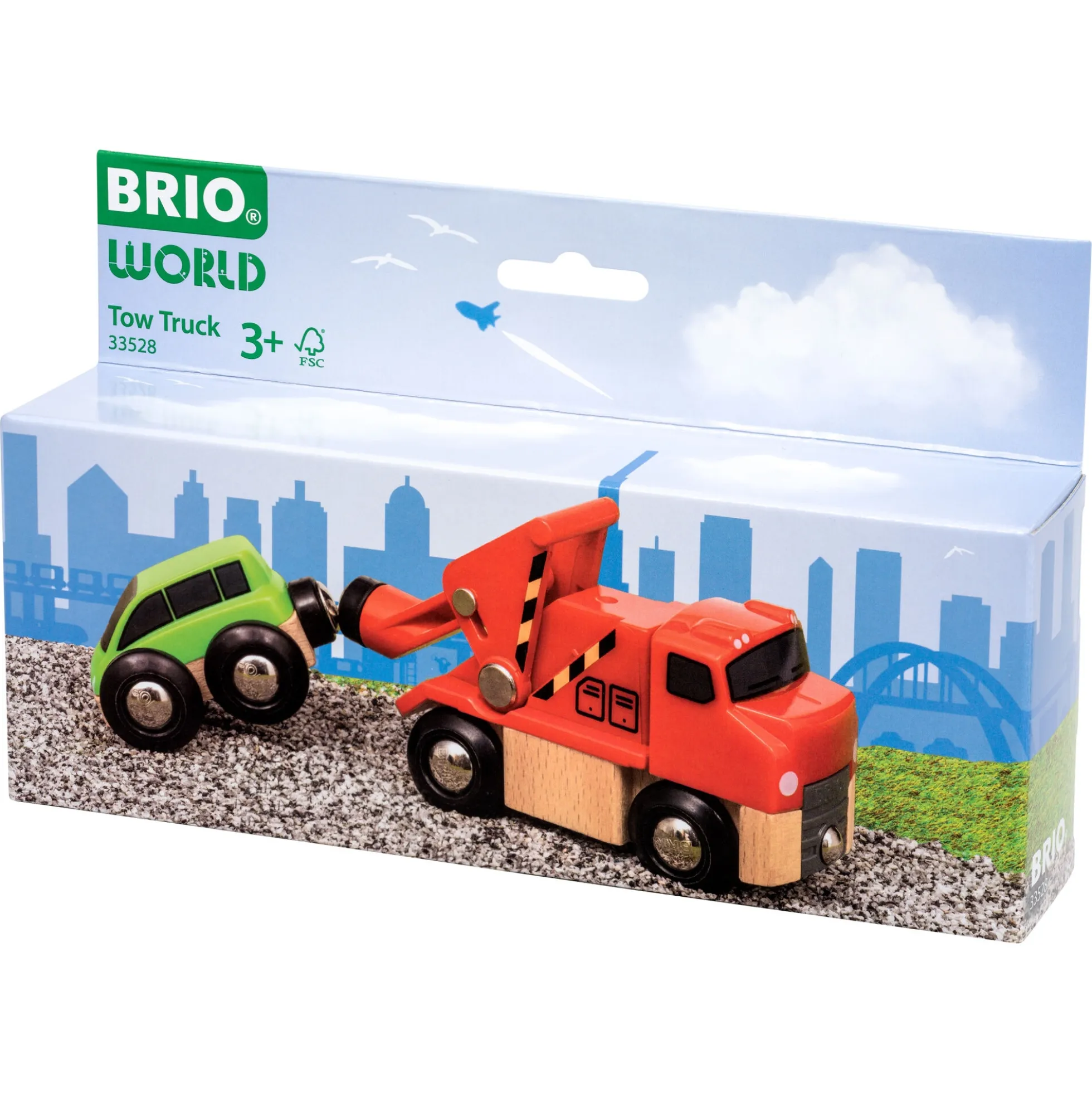 BRIO Kranvogn med bil - BRIO-tog sæt- 33528