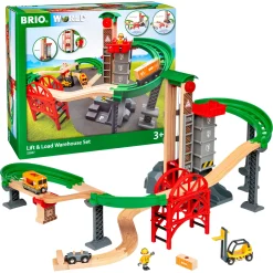 BRIO Løft & læs med lagerbygning - BRIO-togbane sæt- 33887