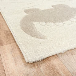Børnegulvtæppe - 140x200 - Beige med dinosaur - Eclipse - Nordstrand Home