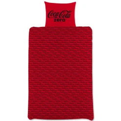 Coca Cola Zero sengetøj - 100% bomuld - Børnesengetøj 140x200 cm