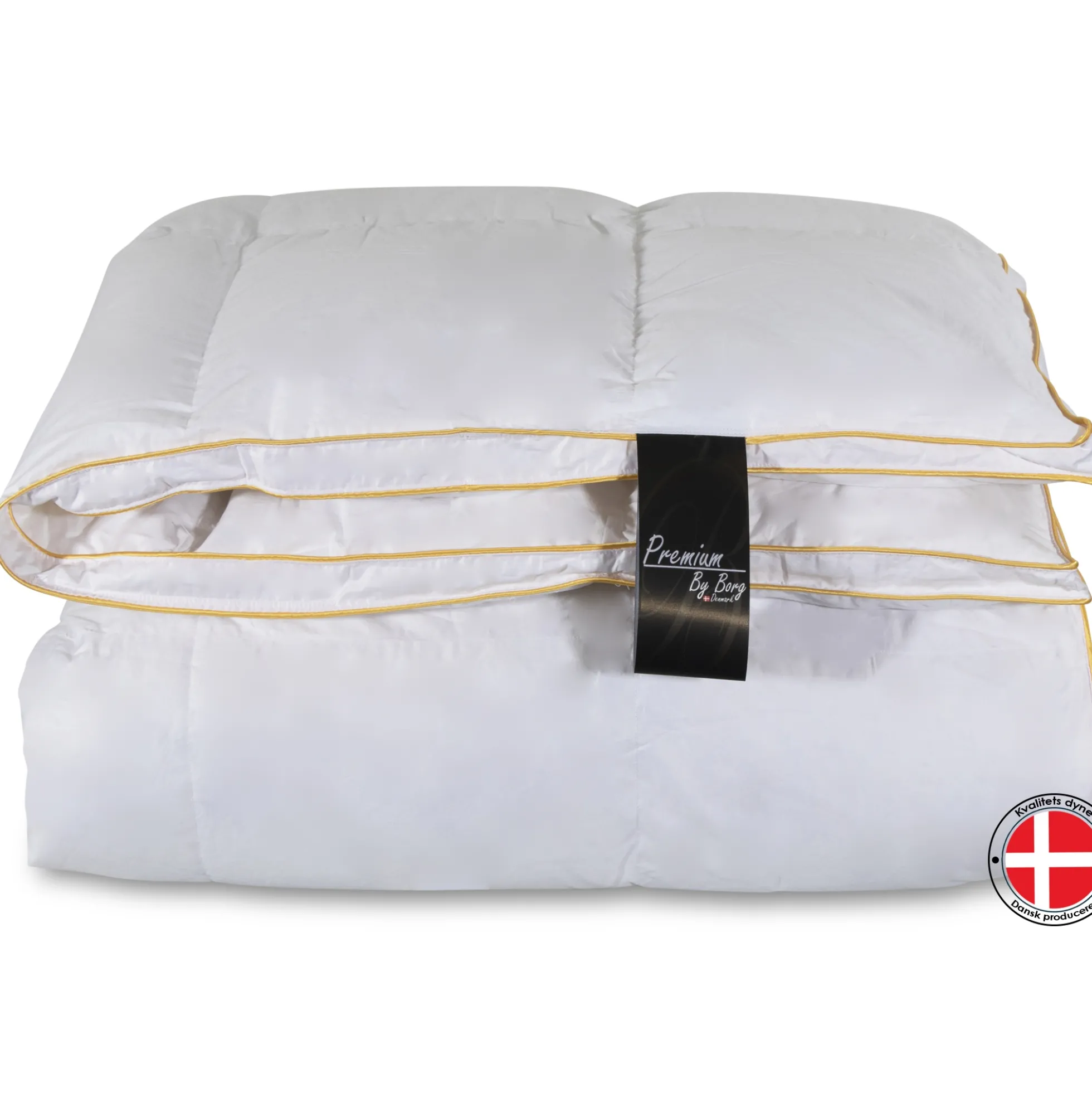 Dobbelt gåsedunsdyne - Varm helårsdyne - 200x220 cm - Premium By Borg - Gulddynen varm