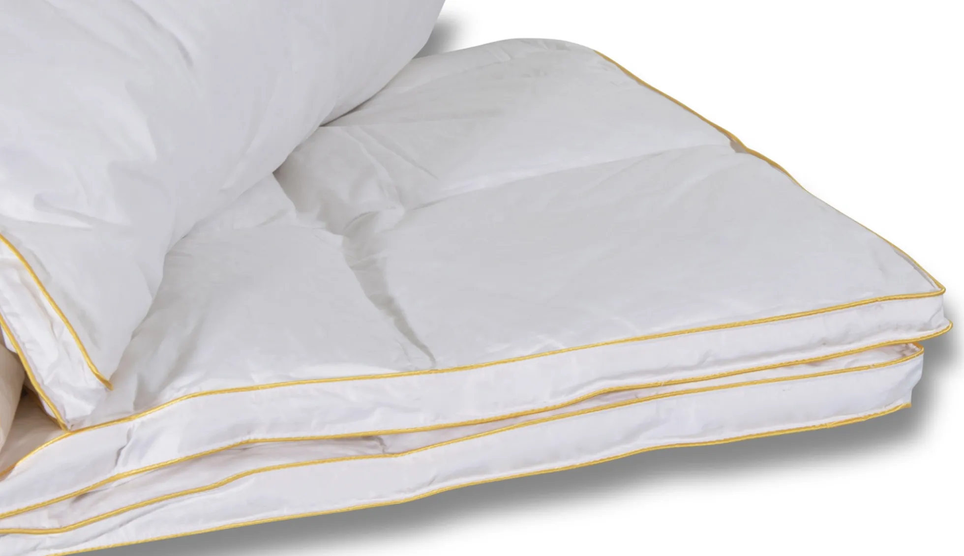 Dobbelt gåsedunsdyne - Varm helårsdyne - 200x220 cm - Premium By Borg - Gulddynen varm