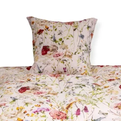 Dobbelt sengetøj 200x220 cm - 100% bomuld - Design med vilde blomster