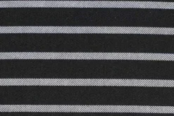 Dobbelt sengetøj 240x220 cm - 100% bomuldssatin - Vendbart sort stribet print