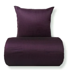 Dobbelt sengetøj 200x200 cm - 100% bomuldssatin - Klassisk lilla striber