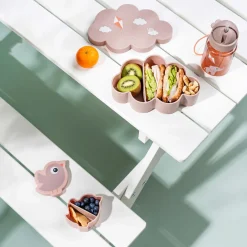 Done By Deer sæt - Madkasse, snackboks og drikkedunk - Playground - Pudder
