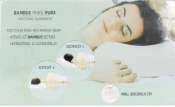 Ergonomisk bambus pude - Nakkepude i memory skum - Zen Sleep