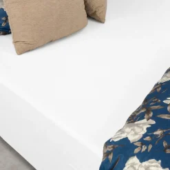 Faconlagen 180x200 cm - 100% blødt bomulds lagen - Hvidt boxlagen til madras by Nordstrand Home