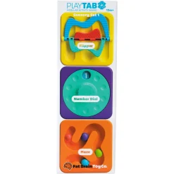 Fat Brain PlayTab sansebrikker til baseplade - Vende-, labyrint- og nummerbrik - 3 stk.