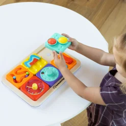Fat Brain PlayTab sansebrikker til baseplade - Kugle-, farvehjul- og kontaktbrik - 3 stk.