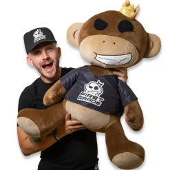 First Grade Monkey bamse - Squish Heads - 60 cm