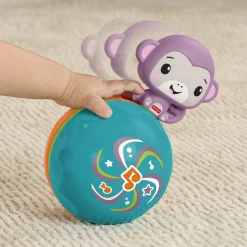 Fisher-Price Crawl & Go rullende lilla abe med musik