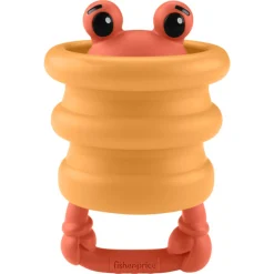 Fisher-Price 2-i-1 havdyrsrangle i silikone - Krabbe - 14,5 cm