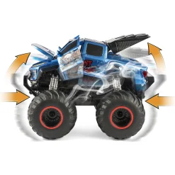 Fjernstyret crash monster truck med deformation, damp, lys og lyd - 2.4 GHz styring - 1:16