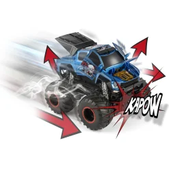 Fjernstyret crash monster truck med deformation, damp, lys og lyd - 2.4 GHz styring - 1:16