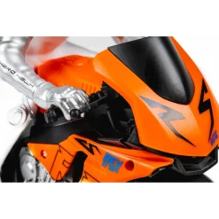 Fjernstyret motorcykel med lys og 2,4 GHz styring - Orange - 1:10