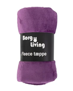 Fleece tæppe - Lilla - 150x200 cm - Blødt og lækkert sofatæppe - Borg Living