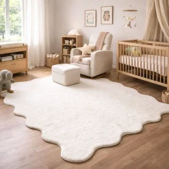 Gulvtæppe - 140x200 cm - Creme - Shape - Nordstrand Home