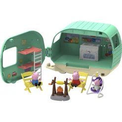 Gurli Gris campingvogn med Gurli, Gustav og Evie Gris - 7,5 cm figurer
