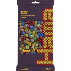 Hama Maxi perler - 500 perler - Varme farver