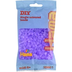 Hama Midi perler - 1000 perler - Transparent lys lilla